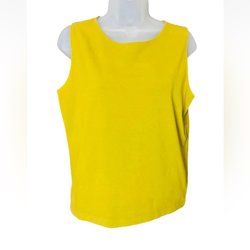 Cut Loose Women's Size M Green Sleeveless Cotton Blend Tank Classic Capsule